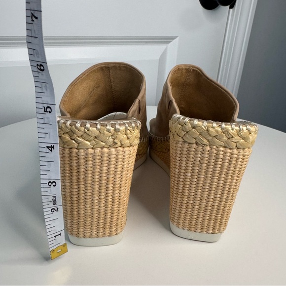 Vince Camuto Tan Suede Espadrille Wedge Slide Sandals Womens Size 9 NWOT - Picture 5 of 8